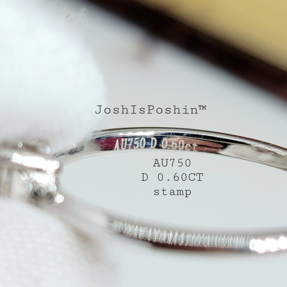 0.60CT. Princess cut Moissanite 4 prong ring in 18K gold over sterling silver - Picture 7 of 14